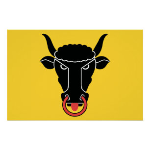 Patriotic wall poster with Flag of Uri