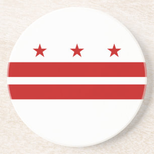 Patriotic Washington DC State Flag Coaster