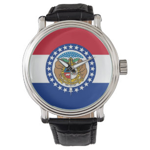 Patriotic watch with Flag of Missouri