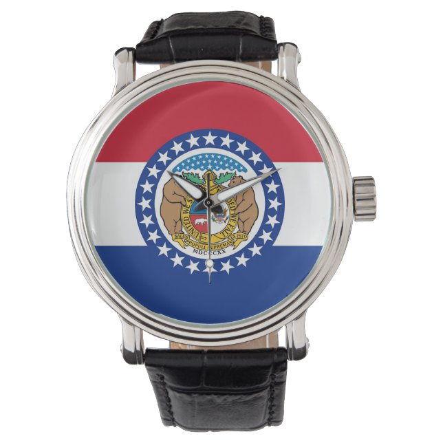 Patriotic watch with Flag of Missouri (Front)