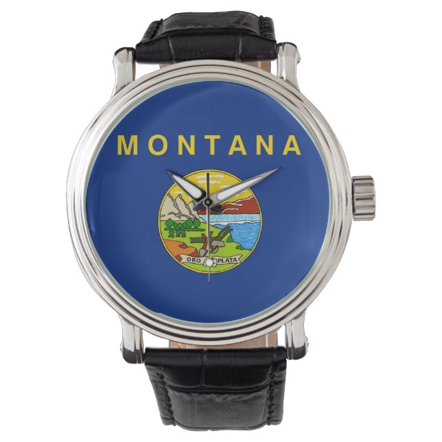 Patriotic watch with Flag of Montana (Front)