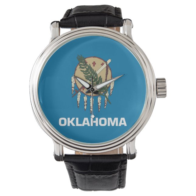 Patriotic watch with Flag of Oklahoma (Front)