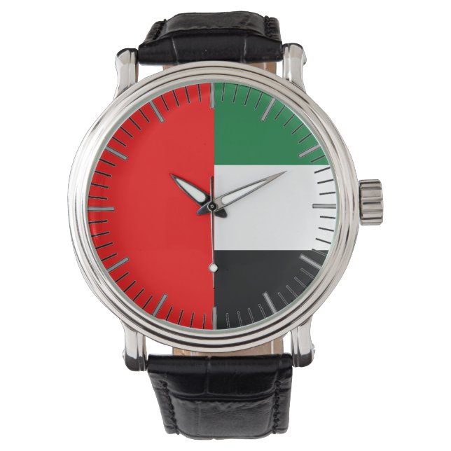 Patriotic watch with Flag of United Arab Emirates (Front)