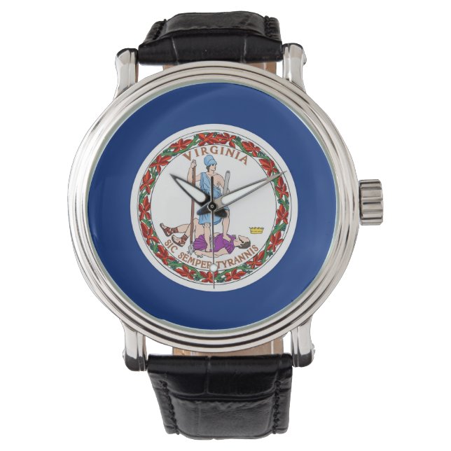 Patriotic watch with Flag of Virginia (Front)