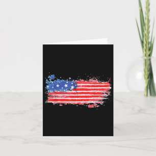 Patriotic Watercolor Flag Memorial Day Card