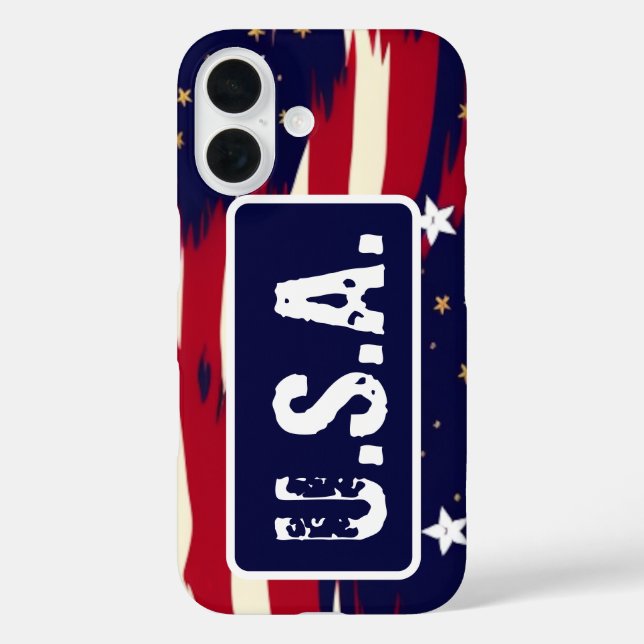 Patriotic Waves Case-Mate iPhone Case (Back)