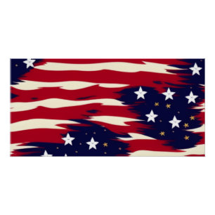 Patriotic Waves Poster