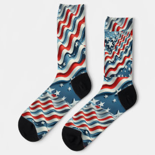 Patriotic Waves Socks