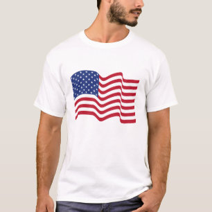 Patriotic Waving American Flag T-Shirt