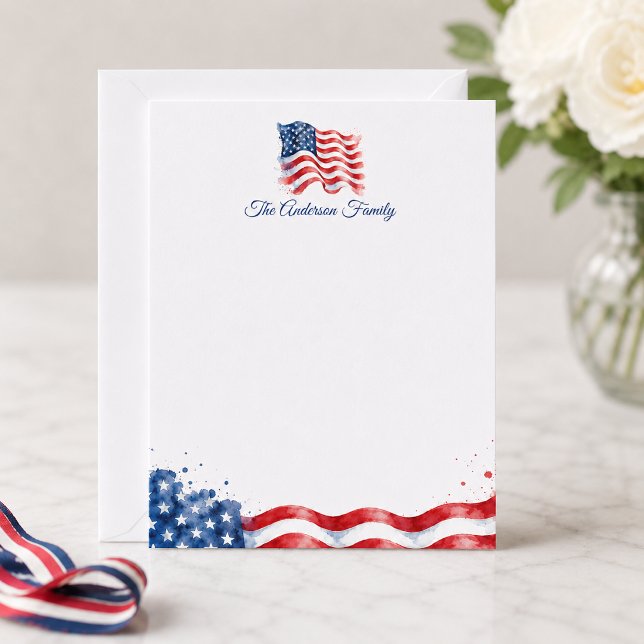 Patriotic Wavy American Flag  Card (Creator Uploaded)
