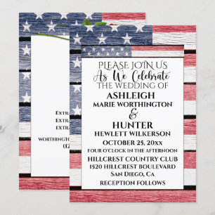 Patriotic Wedding Invitation Template