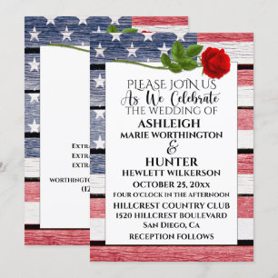 Patriotic Wedding Invitation Template