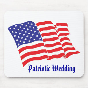 Patriotic Wedding Mouse Mat