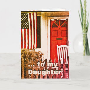 Patriotic Welcome Home Daughter Thank You Card