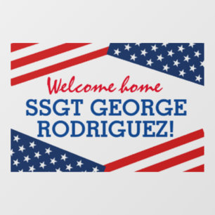 Patriotic Welcome Home Military Member Window Cling