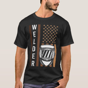 Patriotic Welder USA American Flag For Welding T-Shirt