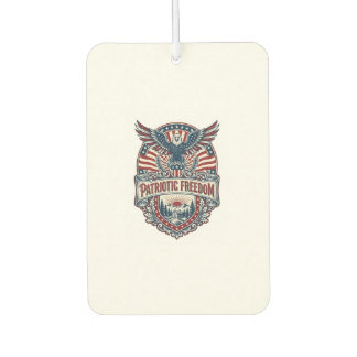 Patriotic Wellness Retreat Vector Graphic Tee Car Air Freshener