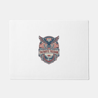 Patriotic Wellness Retreat Vector Graphic Tee Doormat