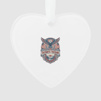 Patriotic Wellness Retreat Vector Graphic Tee Ornament