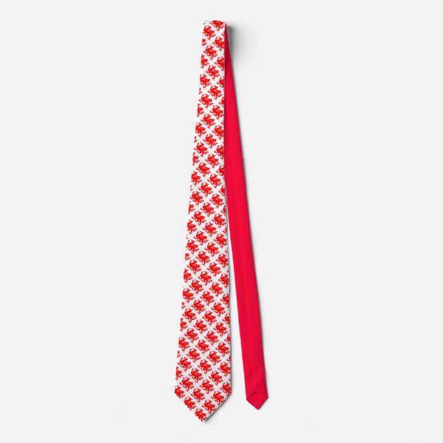 Patriotic Welsh Dragon Neck Tie (Front)