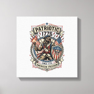 Patriotic Werewolf Patriot Horror Monster Patriot Canvas Print