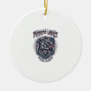 Patriotic Werewolf Patriot Horror Monster Patriot Ceramic Tree Decoration
