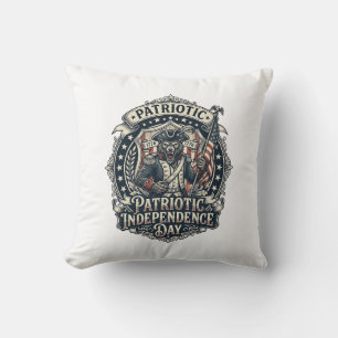 Patriotic Werewolf Patriot Horror Monster Patriot Cushion
