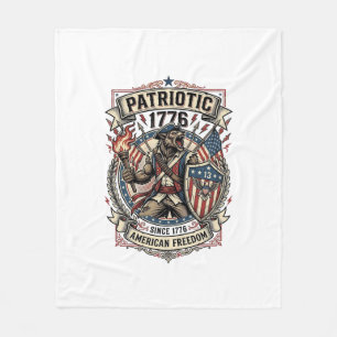 Patriotic Werewolf Patriot Horror Monster Patriot Fleece Blanket