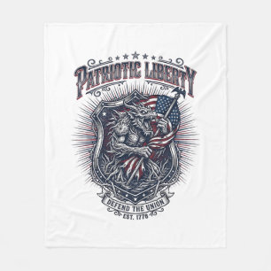 Patriotic Werewolf Patriot Horror Monster Patriot Fleece Blanket