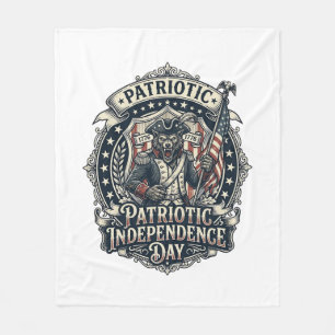 Patriotic Werewolf Patriot Horror Monster Patriot Fleece Blanket