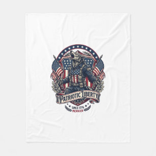 Patriotic Werewolf Patriot Horror Monster Patriot Fleece Blanket