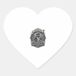 Patriotic Werewolf Patriot Horror Monster Patriot Heart Sticker