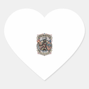 Patriotic Werewolf Patriot Horror Monster Patriot Heart Sticker