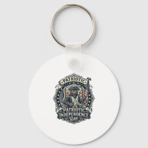 Patriotic Werewolf Patriot Horror Monster Patriot  Key Ring