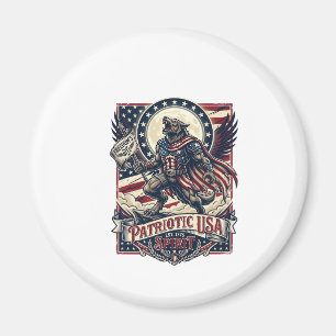 Patriotic Werewolf Patriot Horror Monster Patriot  Magnet