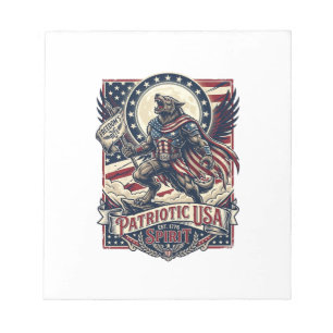 Patriotic Werewolf Patriot Horror Monster Patriot Notepad
