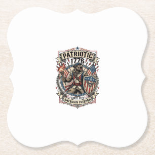 Patriotic Werewolf Patriot Horror Monster Patriot Paper Coaster