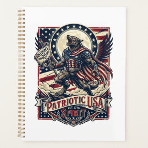 Patriotic Werewolf Patriot Horror Monster Patriot Planner