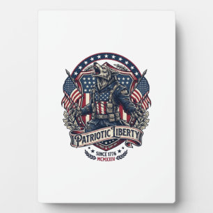 Patriotic Werewolf Patriot Horror Monster Patriot Plaque