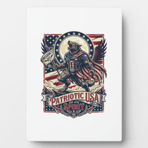 Patriotic Werewolf Patriot Horror Monster Patriot Plaque