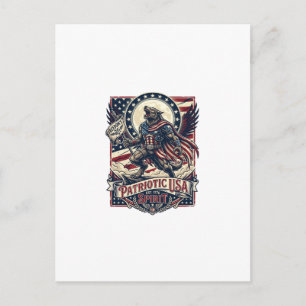 Patriotic Werewolf Patriot Horror Monster Patriot Postcard