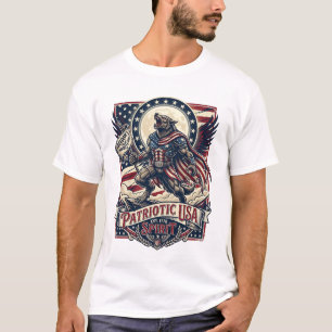 Patriotic Werewolf Patriot Horror Monster Patriot T-Shirt