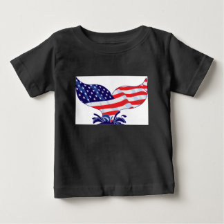 Patriotic Whale Tail Baby T-Shirt