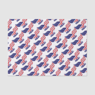 Patriotic Whale Tail Tissue Paper