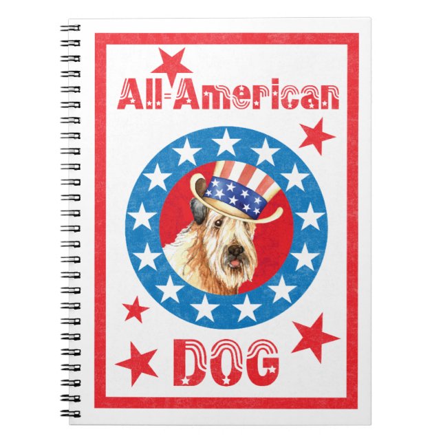 Patriotic Wheaten Notebook (Front)