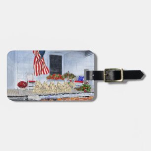 Patriotic Wheaten Scottish Terriers Luggage Tag