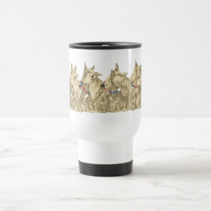 Patriotic Wheaten Scottish Terriers Travel Mug