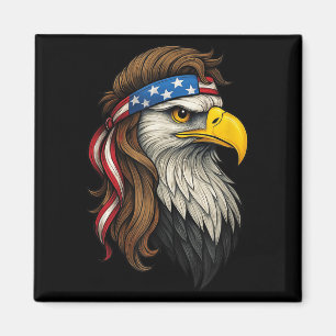 Patriotic White Head Eagle Us Flag Bandanna Mullet Magnet