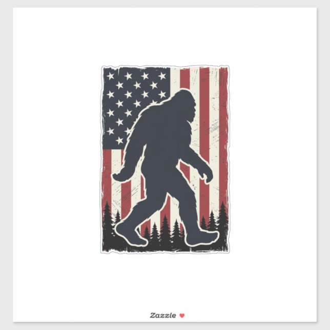 Patriotic Wilderness Creature Vintage Flag Vector  (Sheet)