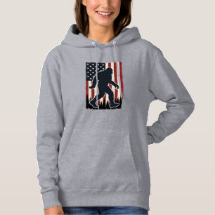 Patriotic Wilderness Creature Vintage Flag Vector Hoodie